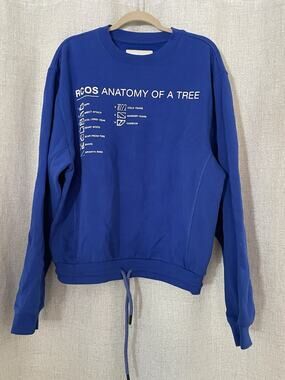 Reese Cooper RC Outdoor Supply RCOS Anatomy of a Tree Crewneck Blue Medium